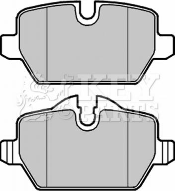 Key Parts KBP1960 - Тормозные колодки, дисковые, комплект autospares.lv