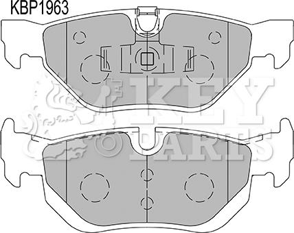 Key Parts KBP1963 - Тормозные колодки, дисковые, комплект autospares.lv