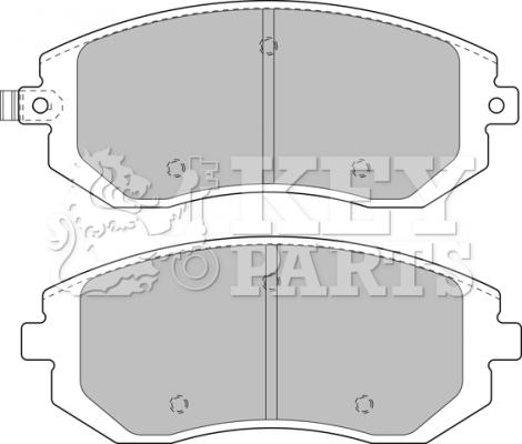 Key Parts KBP1905 - Тормозные колодки, дисковые, комплект autospares.lv