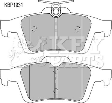 Key Parts KBP1931 - Тормозные колодки, дисковые, комплект autospares.lv