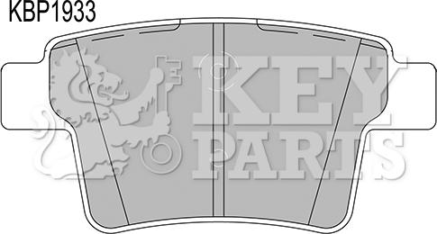 Key Parts KBP1933 - Тормозные колодки, дисковые, комплект autospares.lv