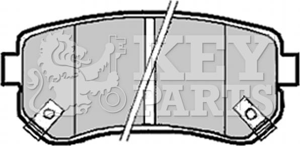 Key Parts KBP1924 - Тормозные колодки, дисковые, комплект autospares.lv