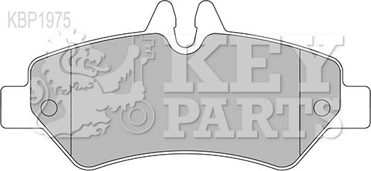 Key Parts KBP1975 - Тормозные колодки, дисковые, комплект autospares.lv