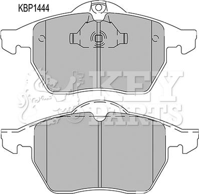 Key Parts KBP1444 - Тормозные колодки, дисковые, комплект autospares.lv