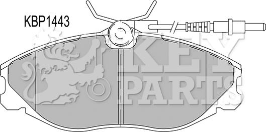 Key Parts KBP1443 - Тормозные колодки, дисковые, комплект autospares.lv