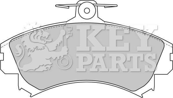 Key Parts KBP1458 - Тормозные колодки, дисковые, комплект autospares.lv