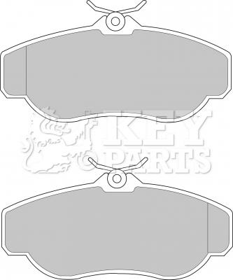 Key Parts KBP1429 - Тормозные колодки, дисковые, комплект autospares.lv