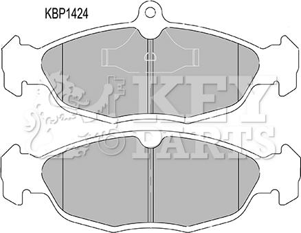 Key Parts KBP1424 - Тормозные колодки, дисковые, комплект autospares.lv