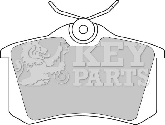 Key Parts KBP1542 - Тормозные колодки, дисковые, комплект autospares.lv