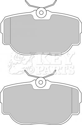 Key Parts KBP1507 - Тормозные колодки, дисковые, комплект autospares.lv