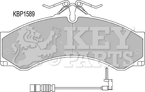 Key Parts KBP1589 - Тормозные колодки, дисковые, комплект autospares.lv