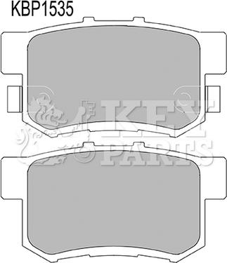 Key Parts KBP1535 - Тормозные колодки, дисковые, комплект autospares.lv