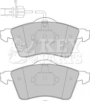 Key Parts KBP1692 - Тормозные колодки, дисковые, комплект autospares.lv