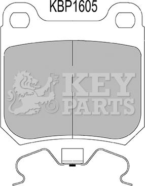 Key Parts KBP1605 - Тормозные колодки, дисковые, комплект autospares.lv