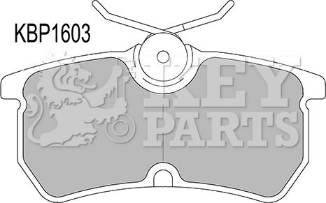 Key Parts KBP1603 - Тормозные колодки, дисковые, комплект autospares.lv