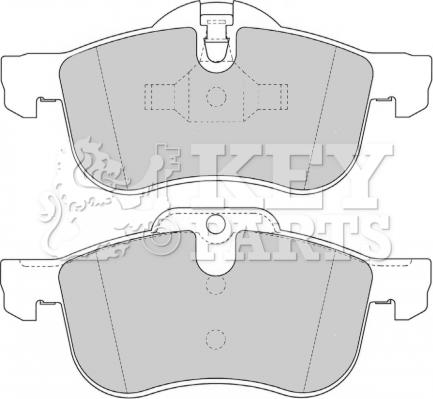 Key Parts KBP1614 - Тормозные колодки, дисковые, комплект autospares.lv