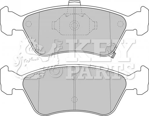 Key Parts KBP1684 - Тормозные колодки, дисковые, комплект autospares.lv