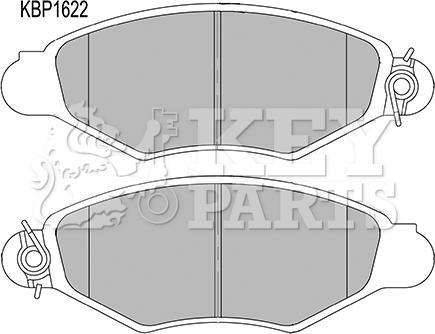 Key Parts KBP1622 - Тормозные колодки, дисковые, комплект autospares.lv