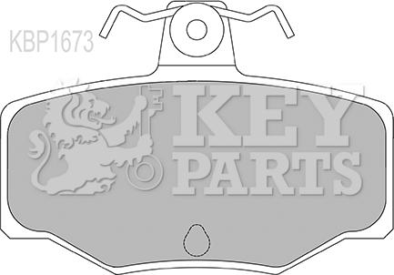 Key Parts KBP1673 - Тормозные колодки, дисковые, комплект autospares.lv
