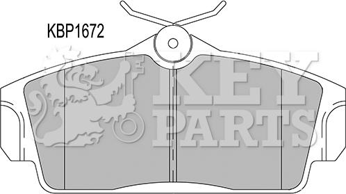 Key Parts KBP1672 - Тормозные колодки, дисковые, комплект autospares.lv