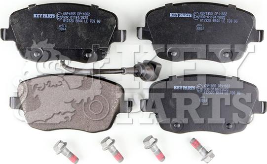 Key Parts KBP1855 - Тормозные колодки, дисковые, комплект autospares.lv