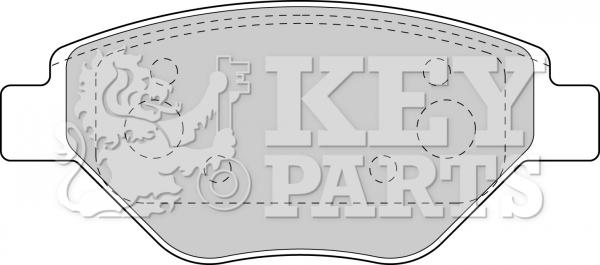 Key Parts KBP1851 - Тормозные колодки, дисковые, комплект autospares.lv