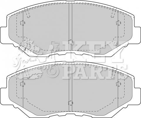 Key Parts KBP1860 - Тормозные колодки, дисковые, комплект autospares.lv