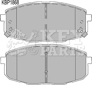 Key Parts KBP1868 - Тормозные колодки, дисковые, комплект autospares.lv