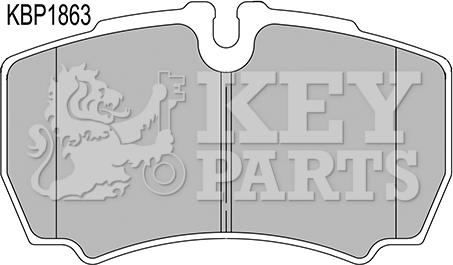 Key Parts KBP1863 - Тормозные колодки, дисковые, комплект autospares.lv