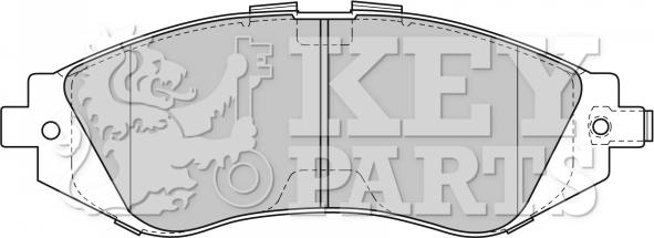 Key Parts KBP1881 - Тормозные колодки, дисковые, комплект autospares.lv