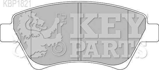 Key Parts KBP1821 - Тормозные колодки, дисковые, комплект autospares.lv