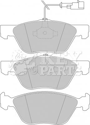 Key Parts KBP1396 - Тормозные колодки, дисковые, комплект autospares.lv