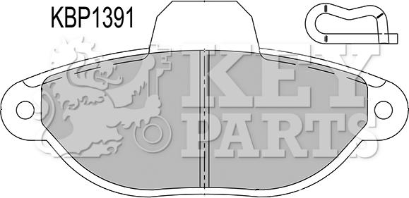 Key Parts KBP1391 - Тормозные колодки, дисковые, комплект autospares.lv