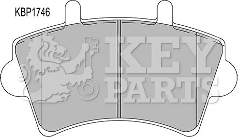 Key Parts KBP1746 - Тормозные колодки, дисковые, комплект autospares.lv