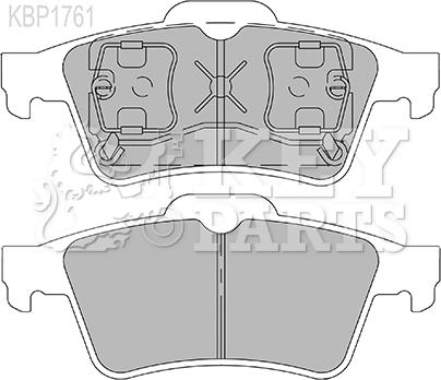 Key Parts KBP1761 - Тормозные колодки, дисковые, комплект autospares.lv