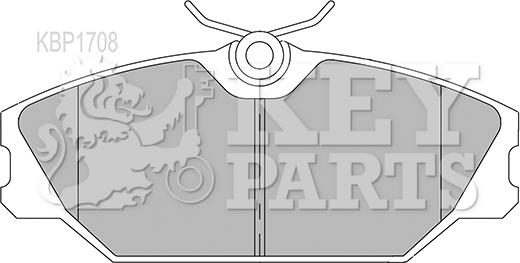 Key Parts KBP1708 - Тормозные колодки, дисковые, комплект autospares.lv