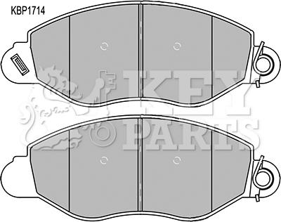 Key Parts KBP1714 - Тормозные колодки, дисковые, комплект autospares.lv