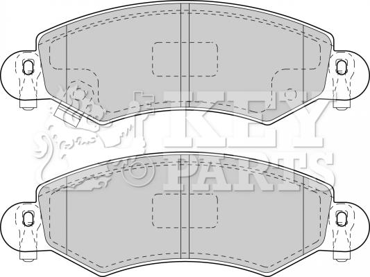 Key Parts KBP1713 - Тормозные колодки, дисковые, комплект autospares.lv