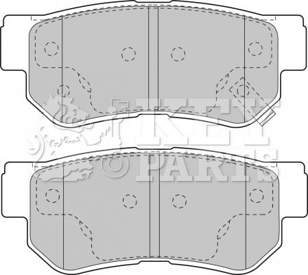 Key Parts KBP1787 - Тормозные колодки, дисковые, комплект autospares.lv