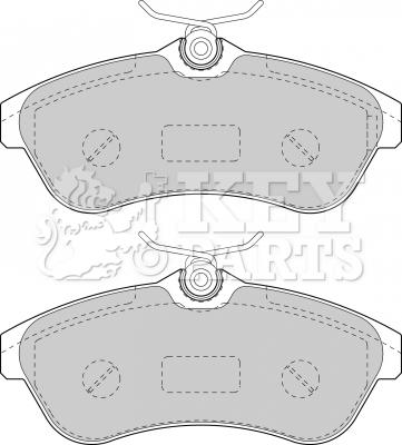 Key Parts KBP1735 - Тормозные колодки, дисковые, комплект autospares.lv