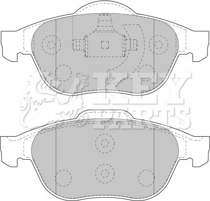 Key Parts KBP1731 - Тормозные колодки, дисковые, комплект autospares.lv