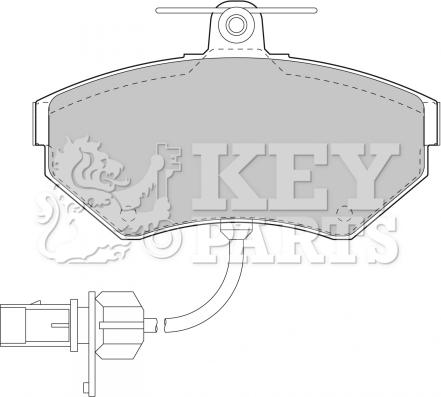 Key Parts KBP1733 - Тормозные колодки, дисковые, комплект autospares.lv