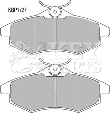 Key Parts KBP1727 - Тормозные колодки, дисковые, комплект autospares.lv