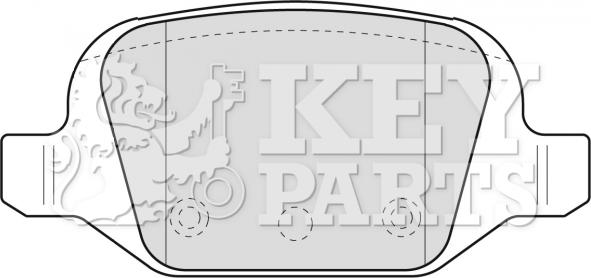 Key Parts KBP1775 - Тормозные колодки, дисковые, комплект autospares.lv