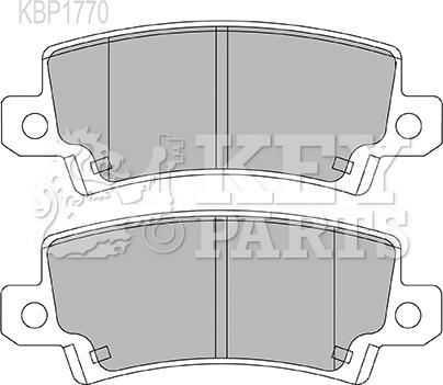 Key Parts KBP1770 - Тормозные колодки, дисковые, комплект autospares.lv