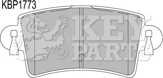 Key Parts KBP1773 - Тормозные колодки, дисковые, комплект autospares.lv