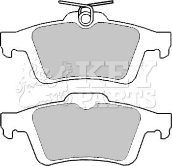 Key Parts KBP2403 - Тормозные колодки, дисковые, комплект autospares.lv