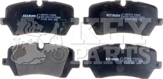 Key Parts KBP2415 - Тормозные колодки, дисковые, комплект autospares.lv