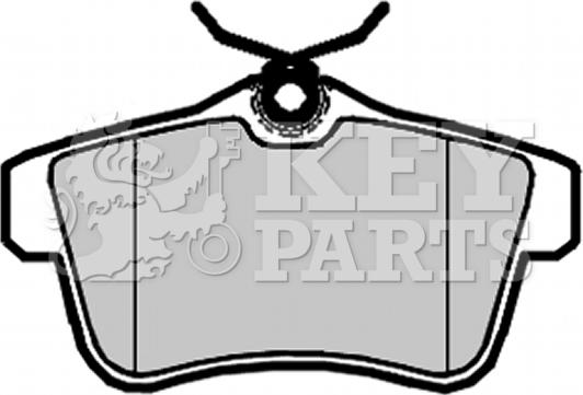 Key Parts KBP2095 - Тормозные колодки, дисковые, комплект autospares.lv