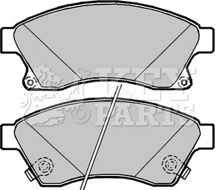 Key Parts KBP2090 - Тормозные колодки, дисковые, комплект autospares.lv